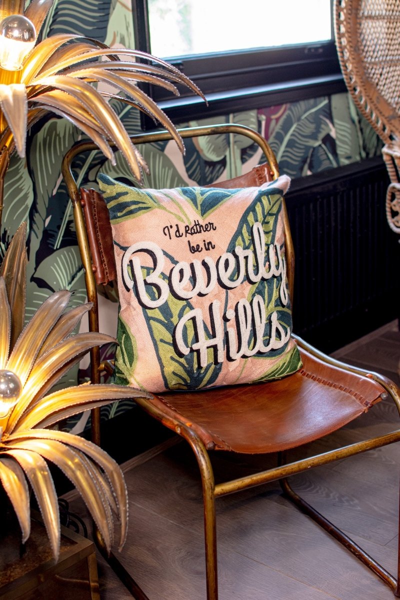 Beverly Hills Needlepoint Cushion - The Pillow Drop - Art Fever