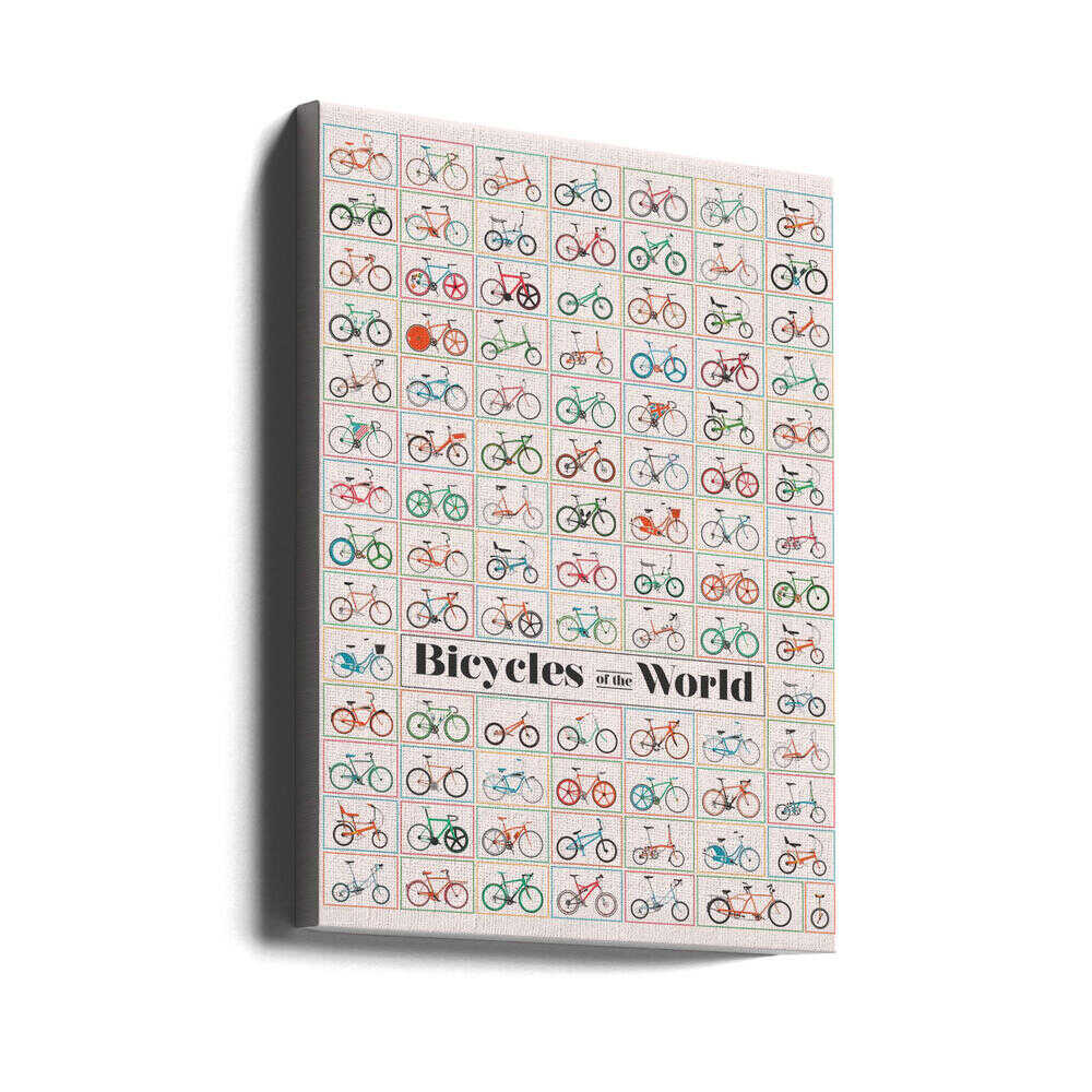 Bicycles of the World Canvas Print Wall Art 1X2662622 - ART FEVER - Art Fever