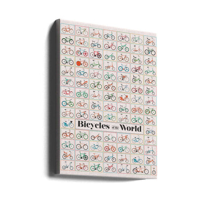 Bicycles of the World Canvas Print Wall Art 1X2662622 - ART FEVER - Art Fever