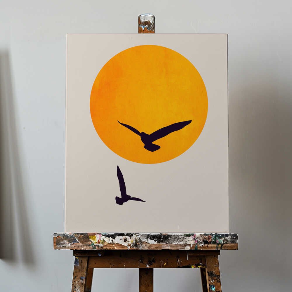 Birds In the Sky Canvas Print Wall Art 1X2489462 - ART FEVER - Art Fever