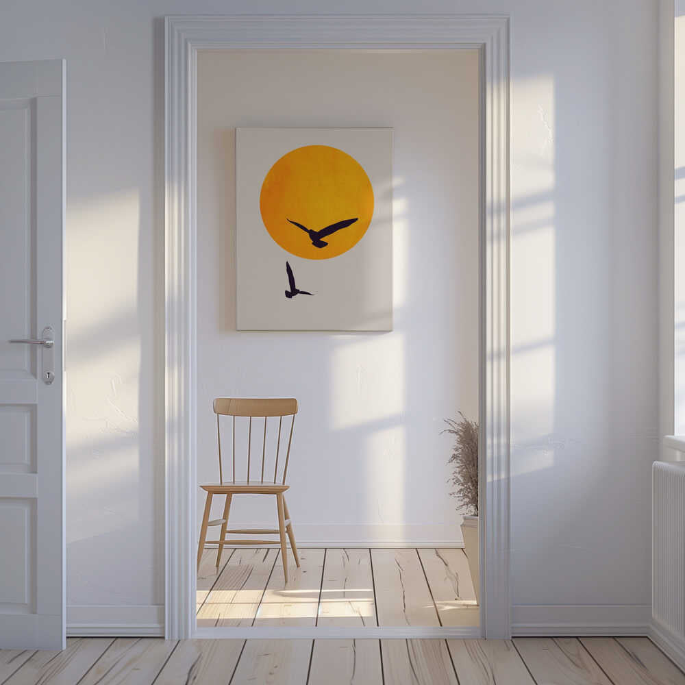 Birds In the Sky Canvas Print Wall Art 1X2489462 - ART FEVER - Art Fever