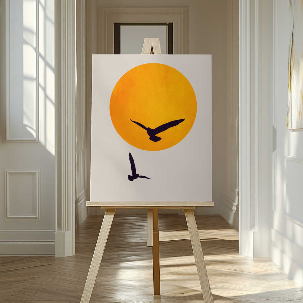 Birds In the Sky Canvas Print Wall Art 1X2489462 - ART FEVER - Art Fever