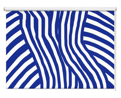 Blue and White Striped Nude Printed Picture Photo Roller Blind - 1X2629729 - Art Fever - Art Fever