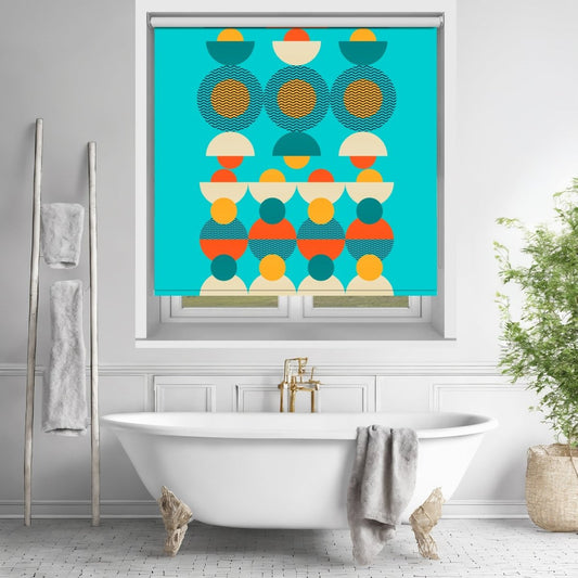 Blue Bauhaus Design Printed Picture Photo Roller Blind - RB1439 - Art Fever - Art Fever