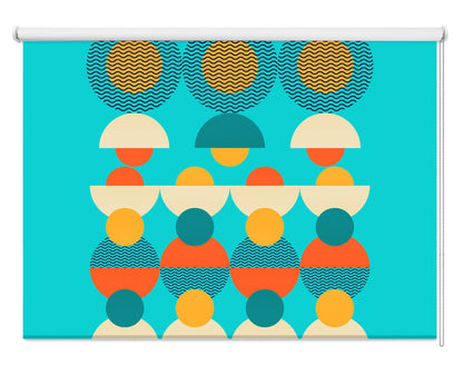Blue Bauhaus Design Printed Picture Photo Roller Blind - RB1439 - Art Fever - Art Fever
