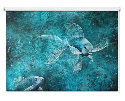 Blue love Printed Picture Photo Roller Blind - 1X2784001 - Art Fever - Art Fever