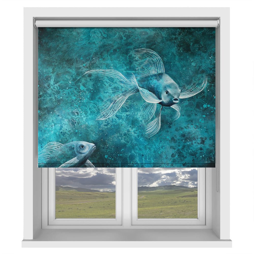 Blue love Printed Picture Photo Roller Blind - 1X2784001 - Art Fever - Art Fever