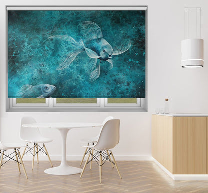 Blue love Printed Picture Photo Roller Blind - 1X2784001 - Art Fever - Art Fever