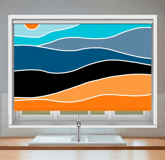 Boho Modern Contemporary Printed Picture Photo Roller Blind - RB1446 - Art Fever - Art Fever