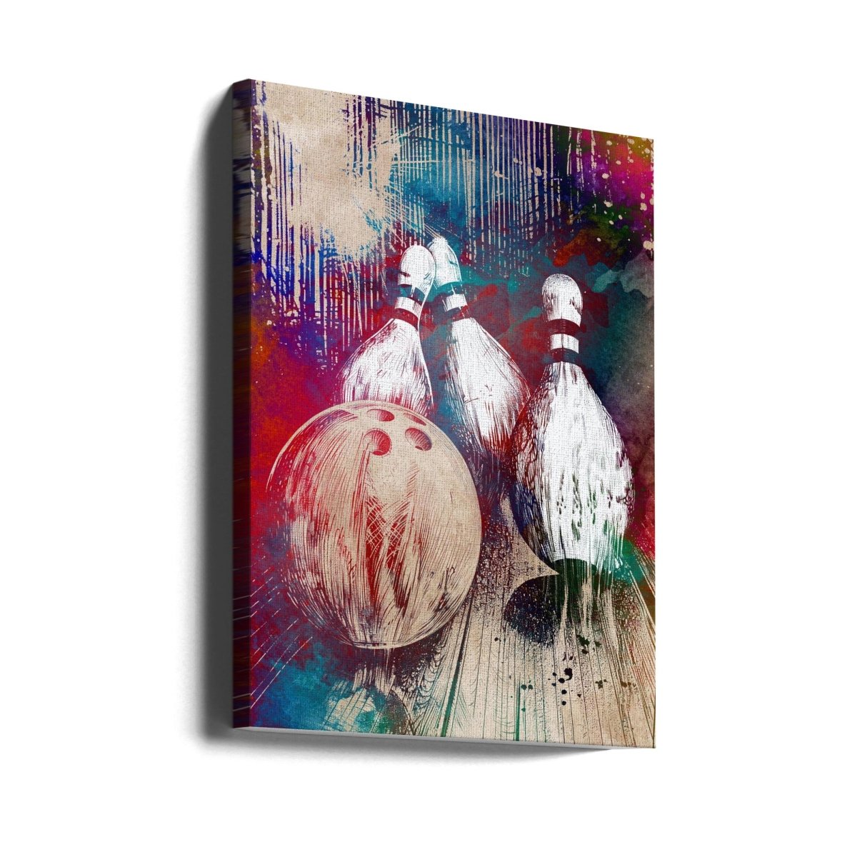 Bowling Sport Art Canvas Print Wall Art 1X2811277 - ART FEVER - Art Fever