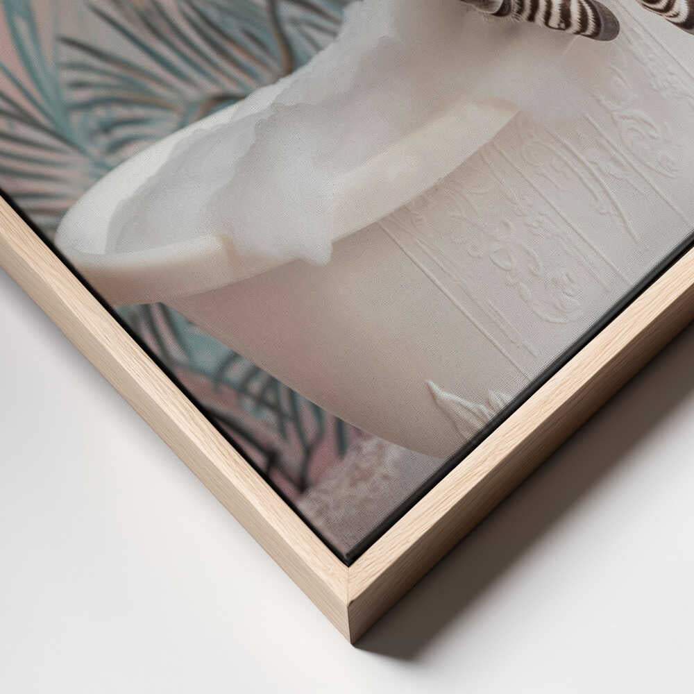 Bubbly Zebra Delight Canvas Print Wall Art 1X3062976 - ART FEVER - Art Fever