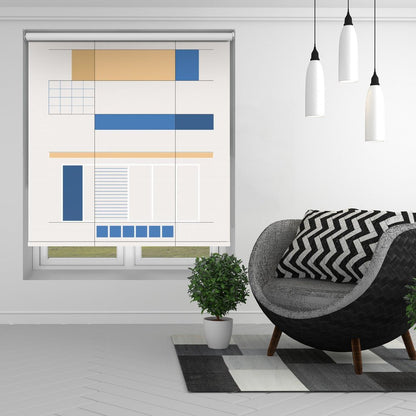 Built in Shapes no. 03 Printed Picture Photo Roller Blind - 1X2482708 - Art Fever - Art Fever