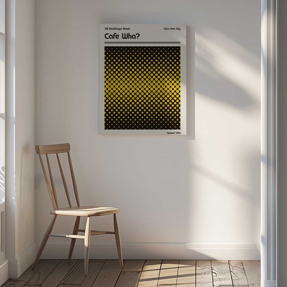 Cafe Wha Retro Poster Canvas Print Wall Art 1X2756303 - ART FEVER - Art Fever
