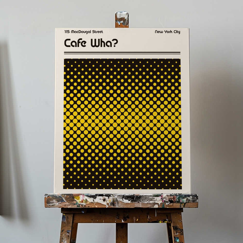 Cafe Wha Retro Poster Canvas Print Wall Art 1X2756303 - ART FEVER - Art Fever