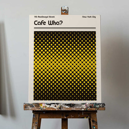 Cafe Wha Retro Poster Canvas Print Wall Art 1X2756303 - ART FEVER - Art Fever