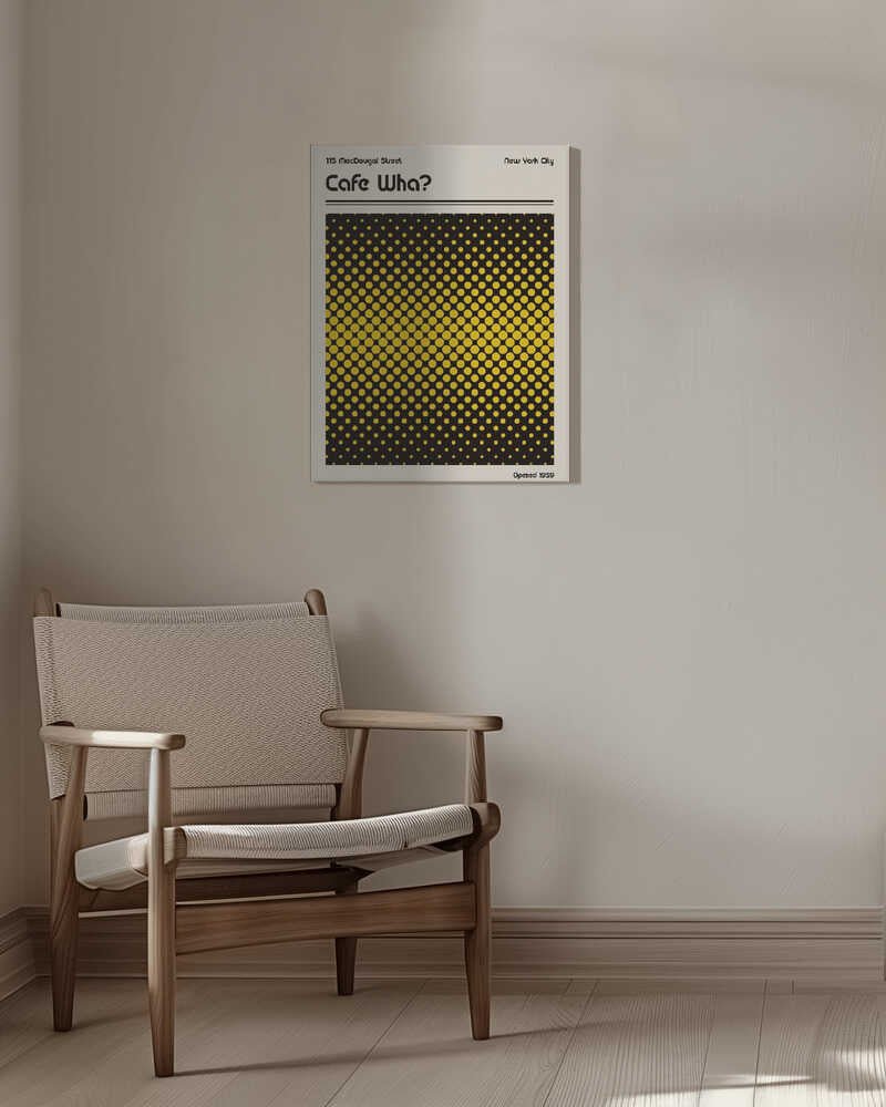 Cafe Wha Retro Poster Canvas Print Wall Art 1X2756303 - ART FEVER - Art Fever