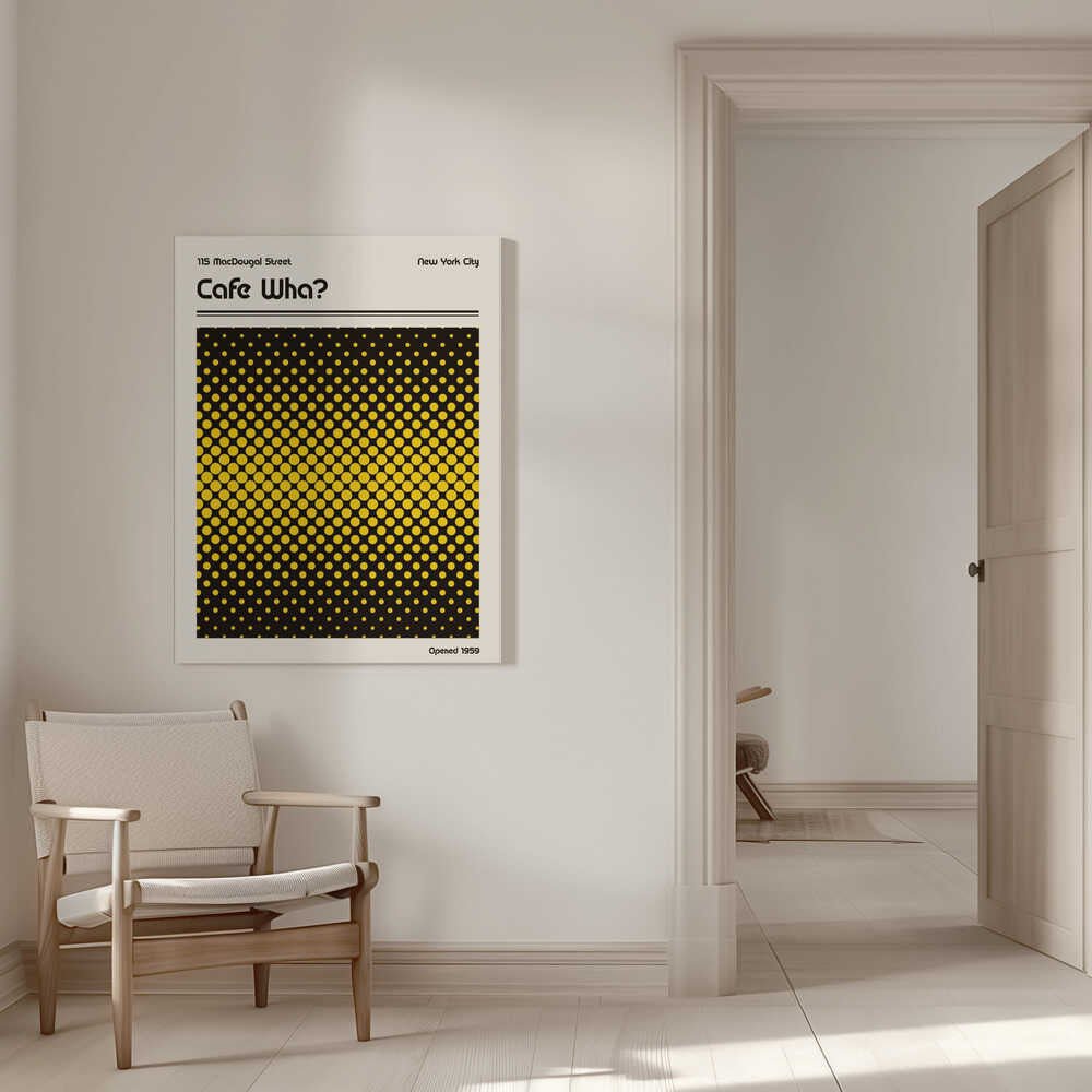 Cafe Wha Retro Poster Canvas Print Wall Art 1X2756303 - ART FEVER - Art Fever