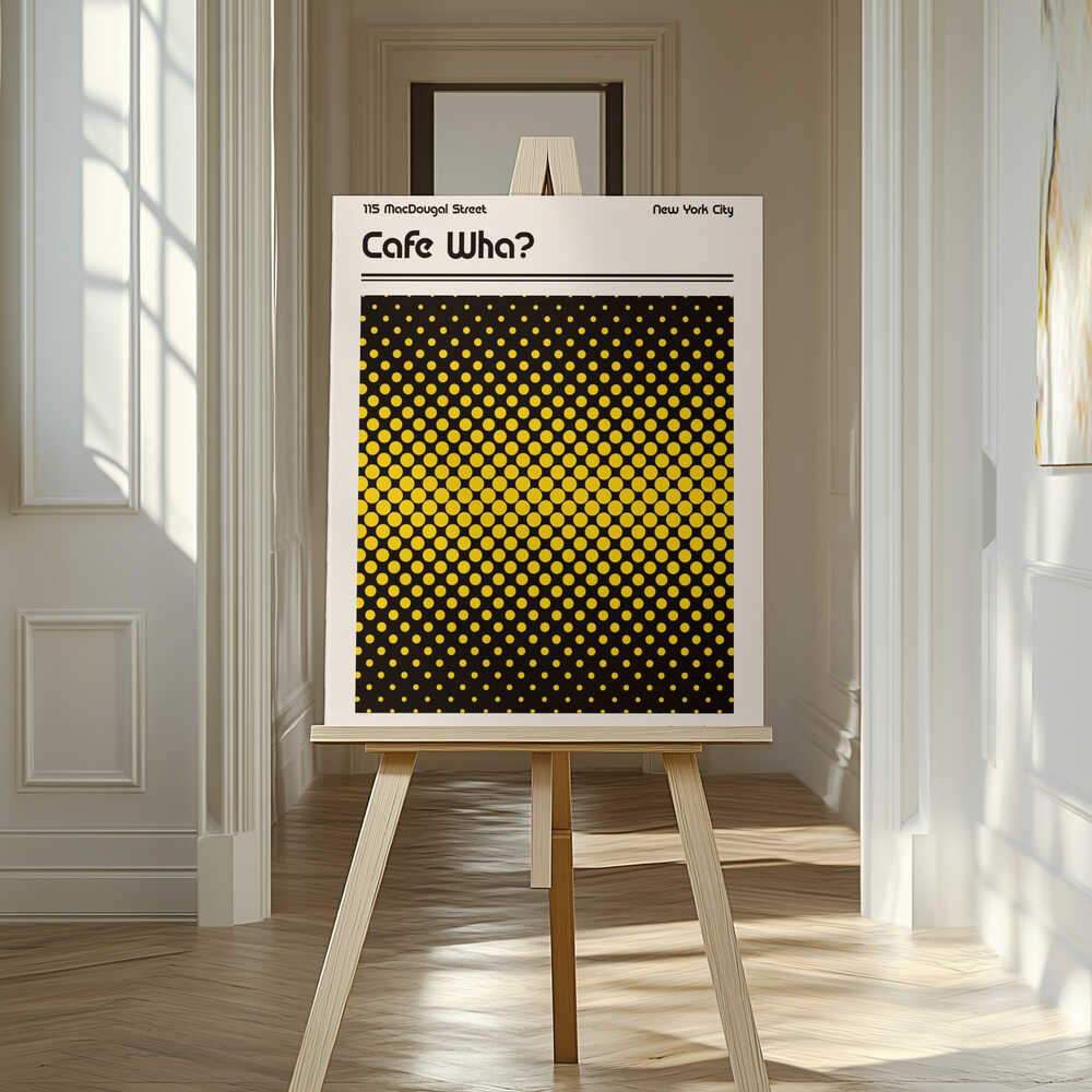 Cafe Wha Retro Poster Canvas Print Wall Art 1X2756303 - ART FEVER - Art Fever