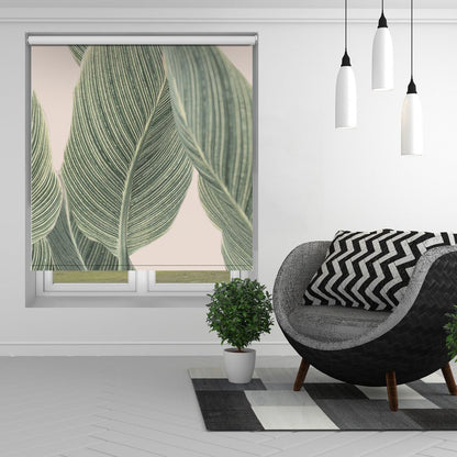 Calla Leaf Printed Picture Photo Roller Blind - 1X2380083 - Art Fever - Art Fever