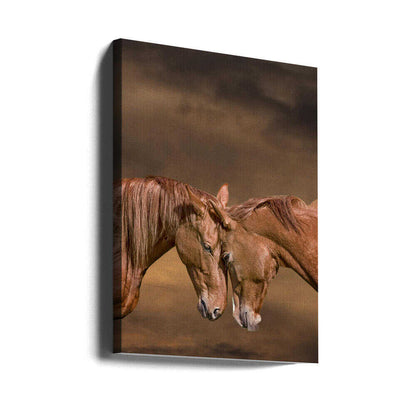 Gentle Horse Connection Canvas Print Wall Art 1X3354332