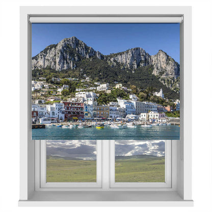 Capri Italy Marina Grande Harbor Printed Roller Blind - 1X3215509 - Art Fever - Art Fever