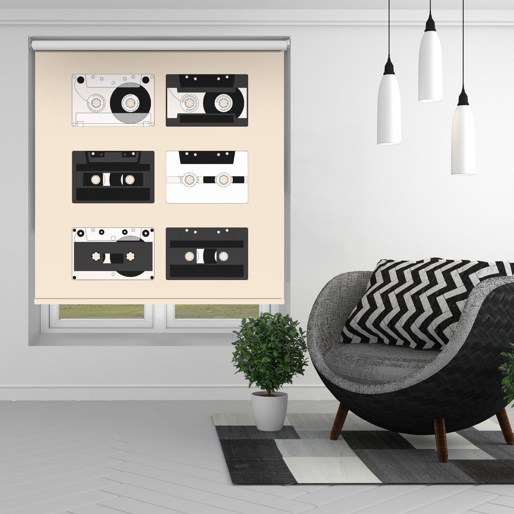 Cassette Pattern 1 Printed Picture Photo Roller Blind - 1X2899455 - Art Fever - Art Fever