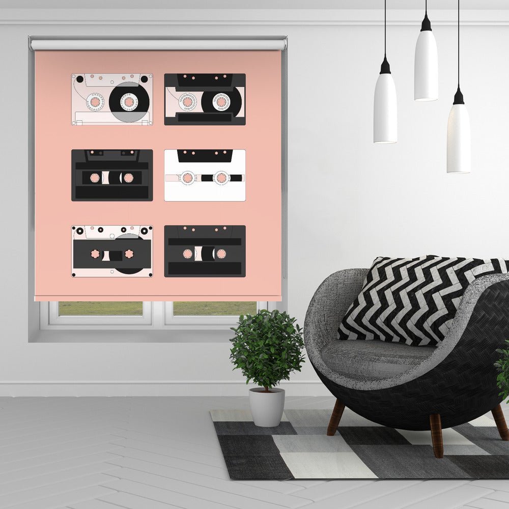 Cassette Pattern 3 Printed Picture Photo Roller Blind - 1X2899459 - Art Fever - Art Fever