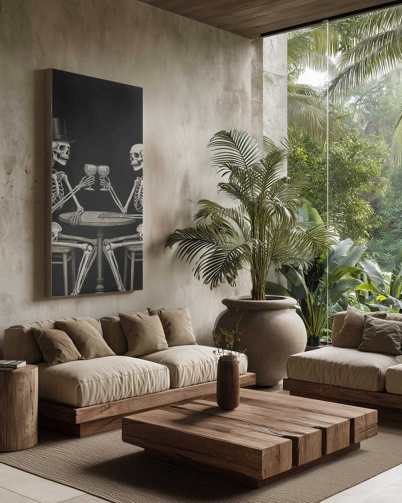 Celebrating Skeletons Canvas Print Wall Art 1X3326602 - ART FEVER - Art Fever