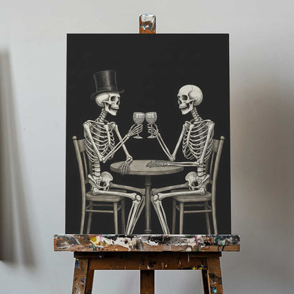 Celebrating Skeletons Canvas Print Wall Art 1X3326602 - ART FEVER - Art Fever
