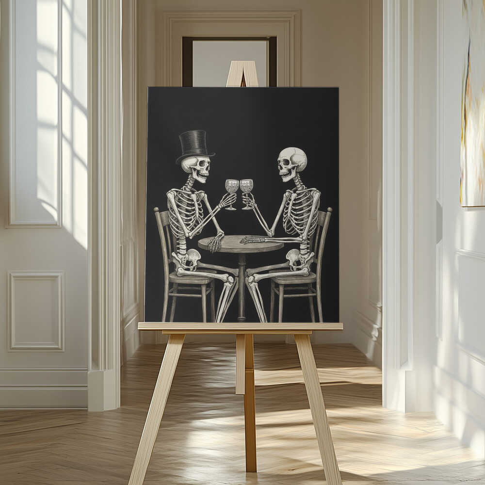 Celebrating Skeletons Canvas Print Wall Art 1X3326602 - ART FEVER - Art Fever