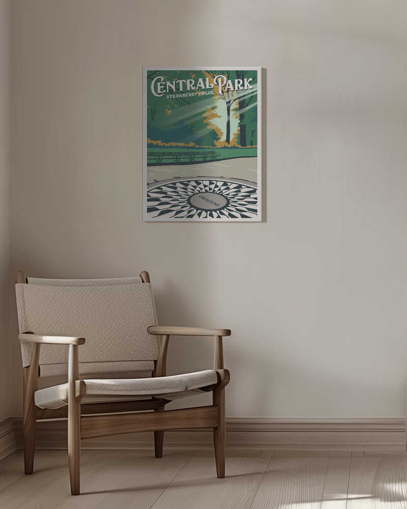 Central Park New York Travel Print Canvas Print Wall Art 1X2666089 - ART FEVER - Art Fever