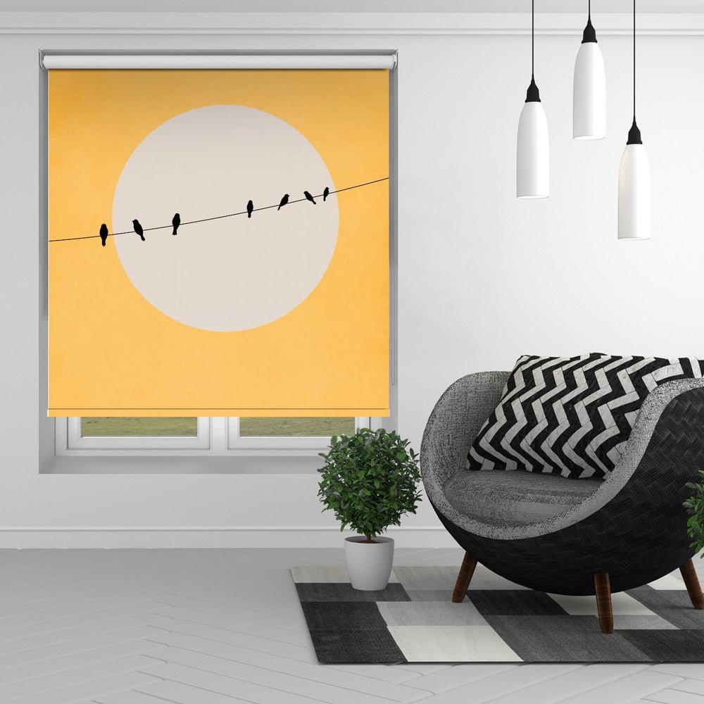 Chirping and Chilling Printed Picture Photo Roller Blind - 1X2489461 - Art Fever - Art Fever