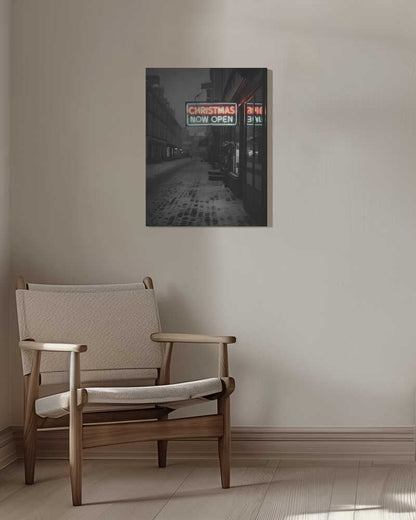 Christmas Now Open Canvas Print Wall Art 1X3230046 - ART FEVER - Art Fever