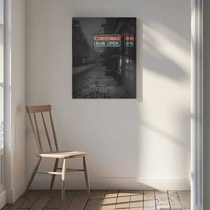 Christmas Now Open Canvas Print Wall Art 1X3230046 - ART FEVER - Art Fever