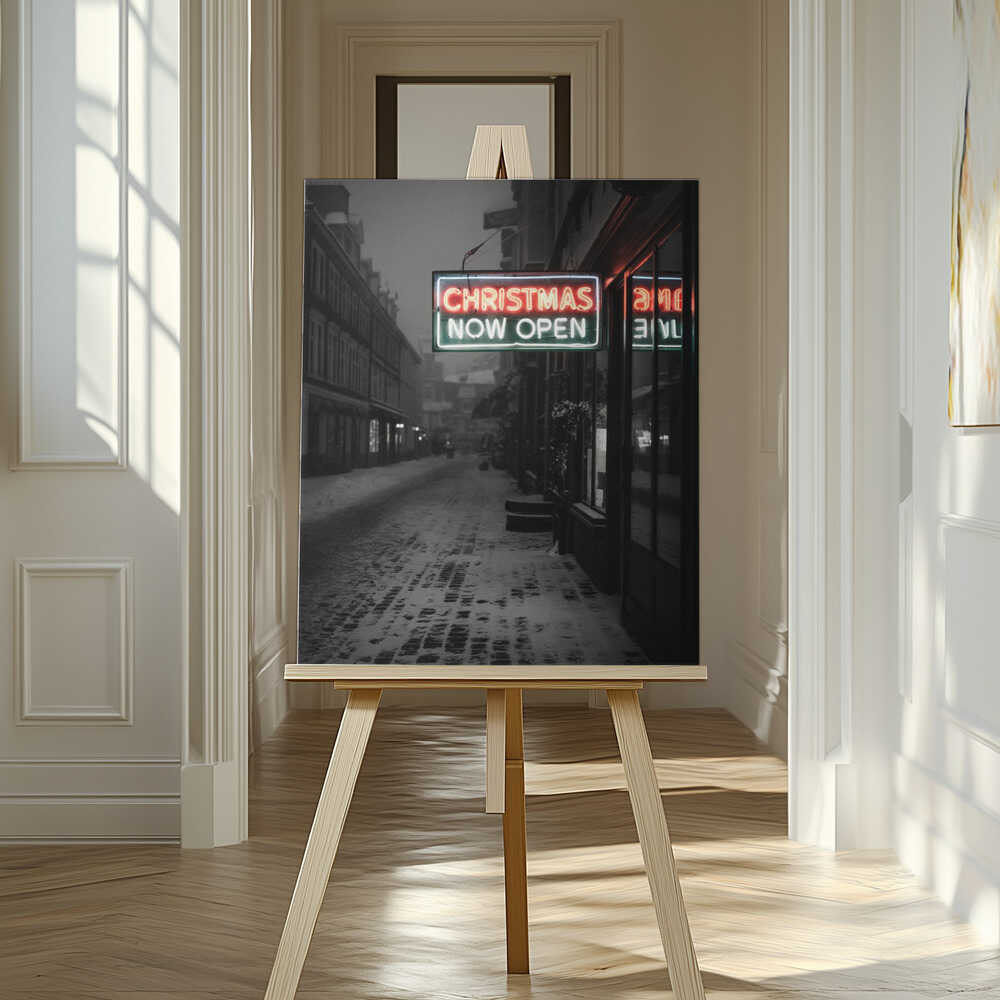 Christmas Now Open Canvas Print Wall Art 1X3230046 - ART FEVER - Art Fever