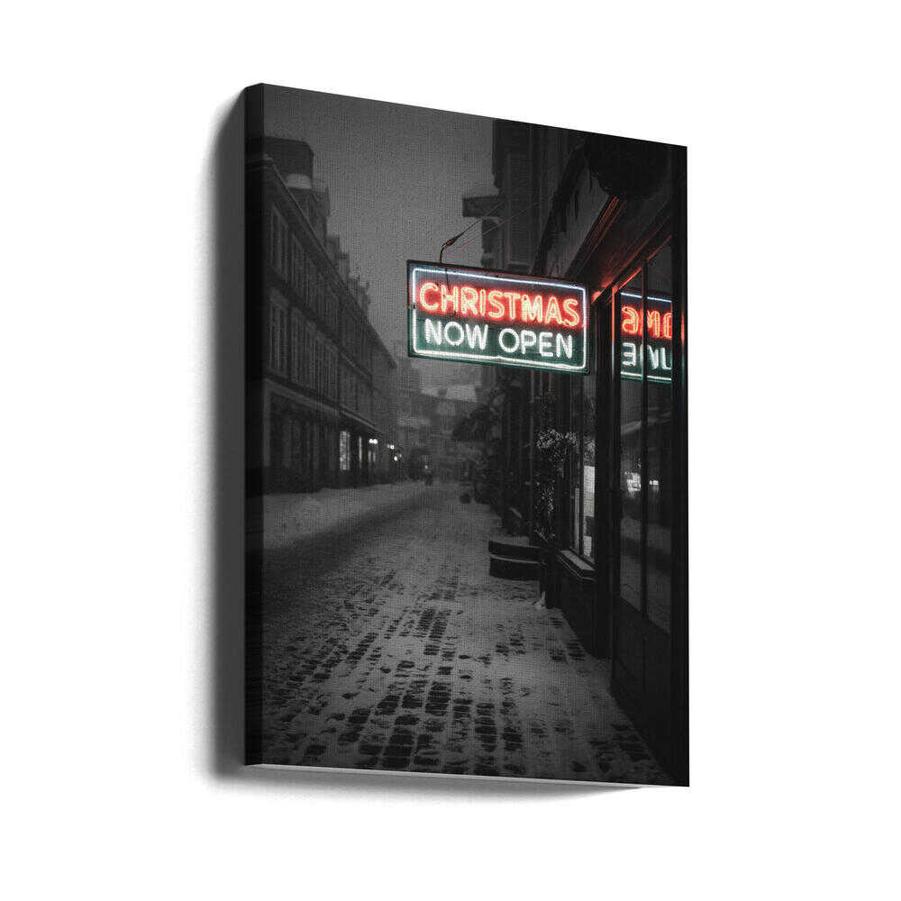 Christmas Now Open Canvas Print Wall Art 1X3230046 - ART FEVER - Art Fever