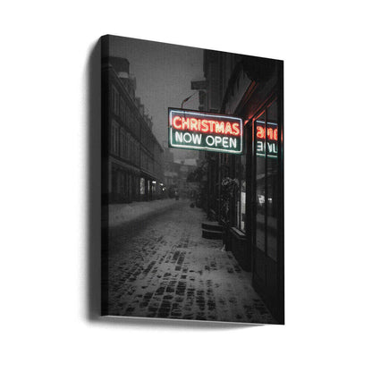 Christmas Now Open Canvas Print Wall Art 1X3230046 - ART FEVER - Art Fever