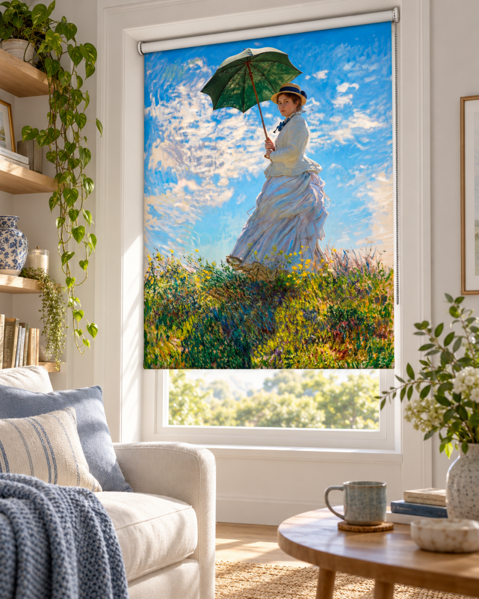 Claude Monet's Madame Monet Reimagined Printed Picture Roller Blind - RB1510 - Art Fever - Art Fever