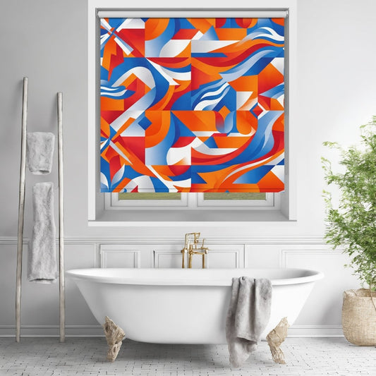Clockwork Oranje Abstract Netherlands Printed Roller Blind - RB1465 🇳🇱 - Art Fever - Art Fever