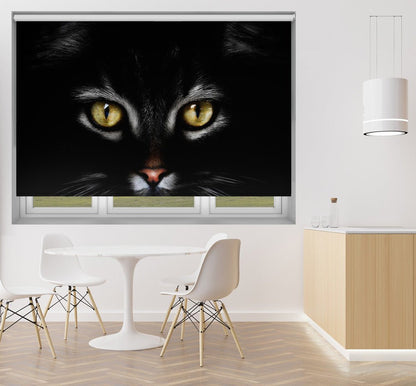 Close Up Cats Eyes Printed Picture Photo Roller Blind - 1X1835188 - Art Fever - Art Fever