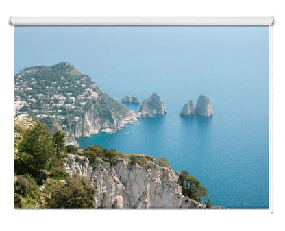 Coast of Capri Italy Printed Picture Photo Roller Blind - 1X2410409 - Art Fever - Art Fever