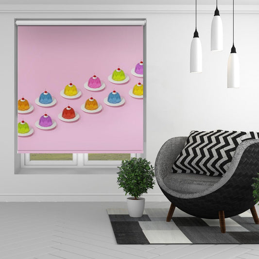 Colorful Gelatin Pattern Printed Picture Photo Kitchen Roller Blind - 1X2762490 - Art Fever - Art Fever