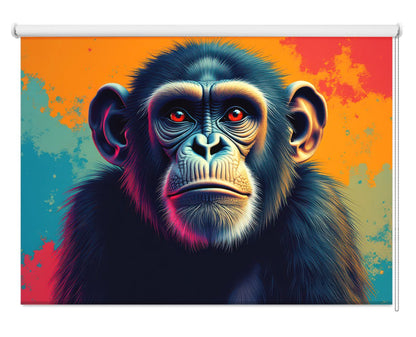 Colour Burst Ape Digital Art Printed Picture Photo Roller Blind - RB1360 - Art Fever - Art Fever