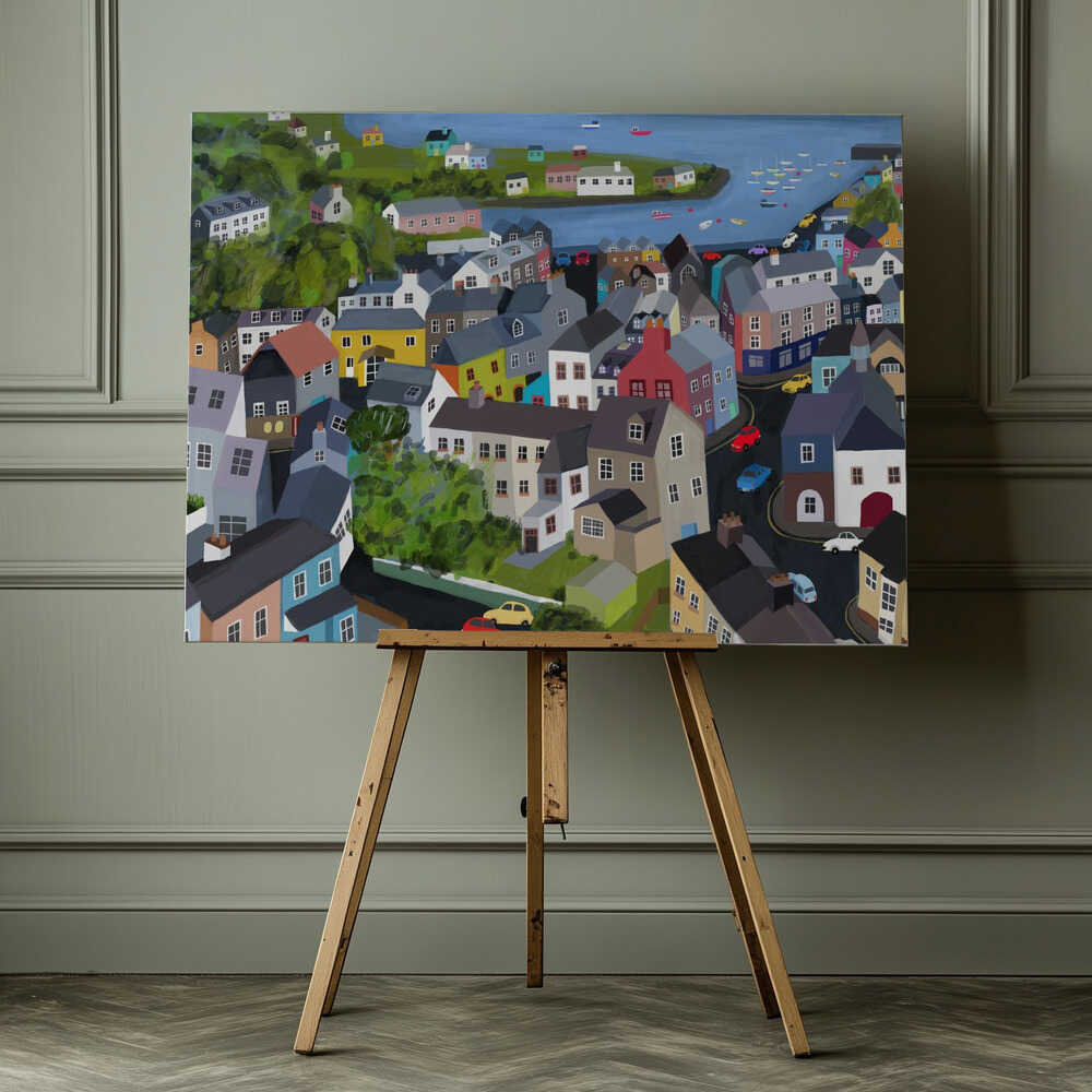 Colourful Houses of Kinsale, Ireland by Artist Carla Daly Canvas Print Wall Art 1X2897773 - ART FEVER - Art Fever
