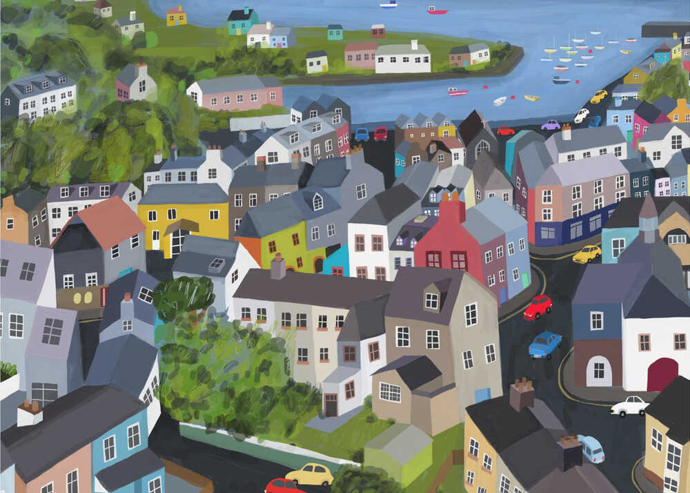 Colourful Houses of Kinsale, Ireland by Artist Carla Daly Canvas Print Wall Art 1X2897773 - ART FEVER - Art Fever