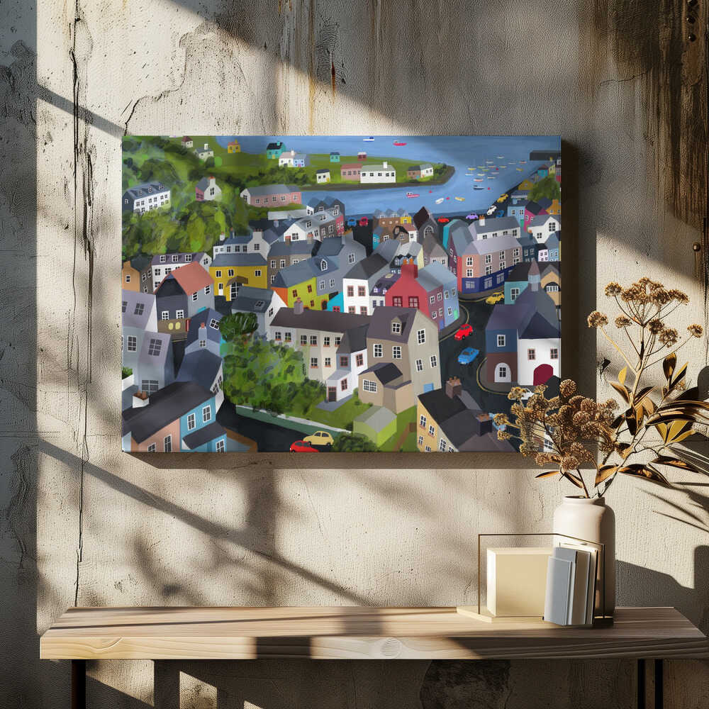 Colourful Houses of Kinsale, Ireland by Artist Carla Daly Canvas Print Wall Art 1X2897773 - ART FEVER - Art Fever