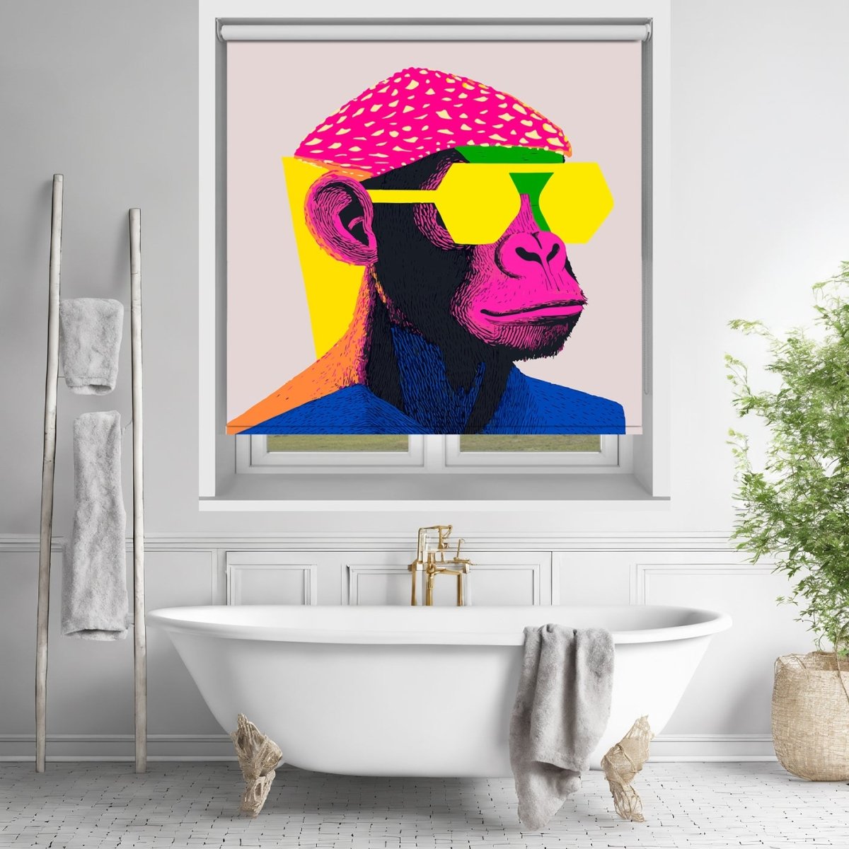 Cool Monkey Pop Art Printed Picture Photo Roller Blind - 1X2910428 - Art Fever - Art Fever