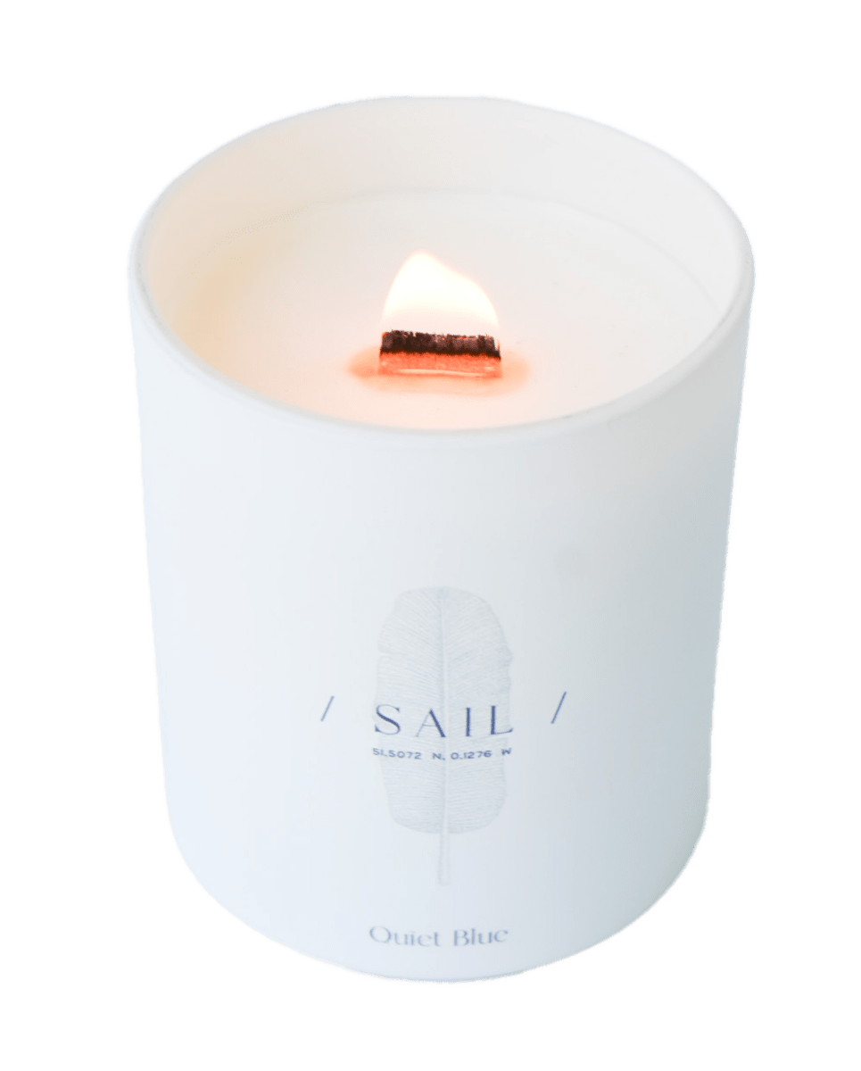 CORFU 2.0 Lime + Basil Wellbeing Candle - Quiet Blue - Art Fever