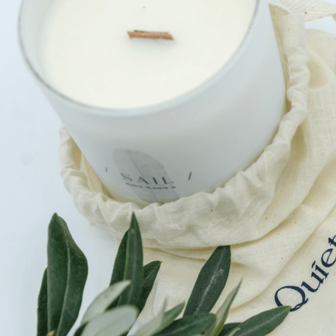 CORFU 2.0 Lime + Basil Wellbeing Candle - Quiet Blue - Art Fever