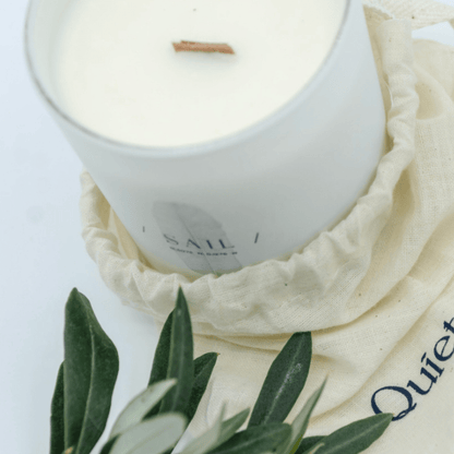 CORFU 2.0 Lime + Basil Wellbeing Candle - Quiet Blue - Art Fever